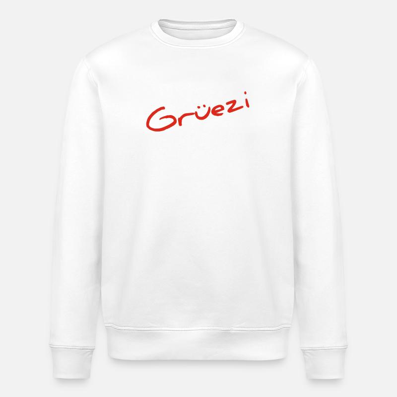 Grüezi - Hopp Schwiiz - Schweiz - Suisse - Sweat bio ROLLER Stanley/Stella Unisexe - blanc