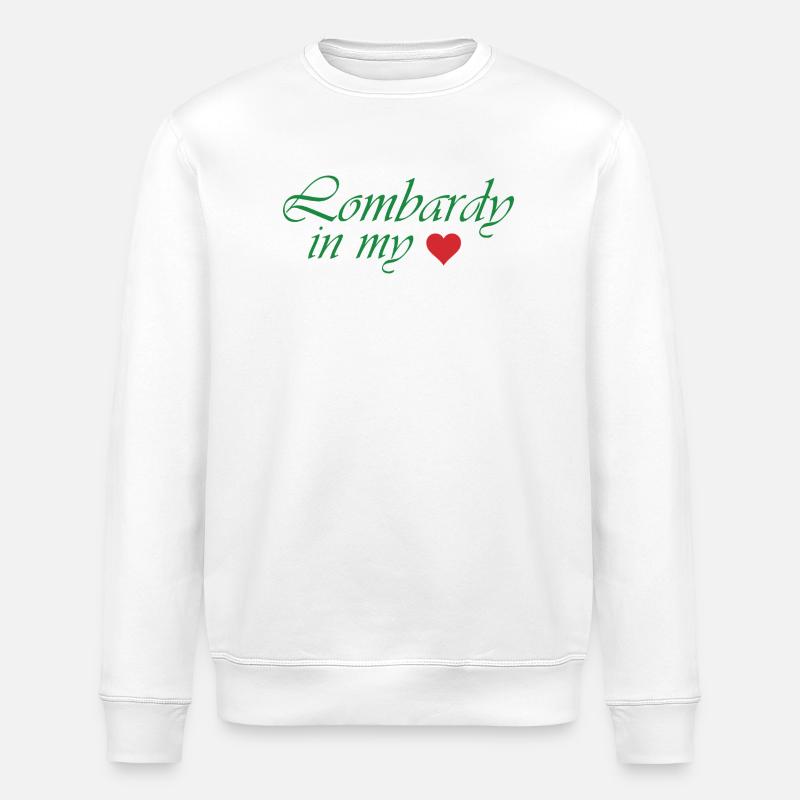 Lombardy Heart Skriptdesign - Stanley/Stella Unisex Bio-Sweatshirt ROLLER - Weiß