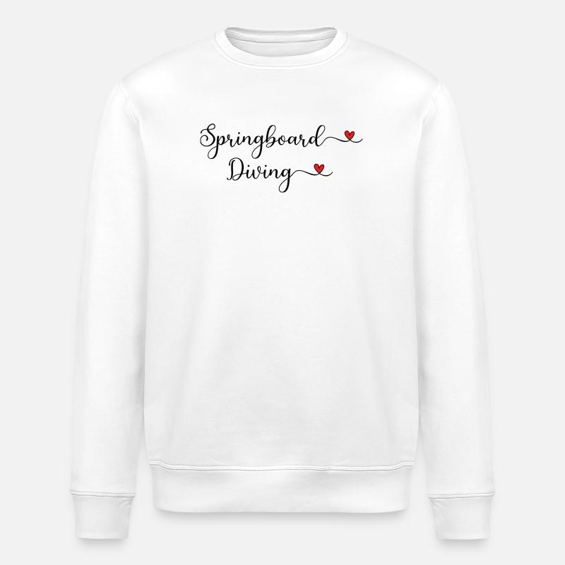 Springboard Diving - Stanley/Stella ROLLER Unisex Organic Sweatshirt - white