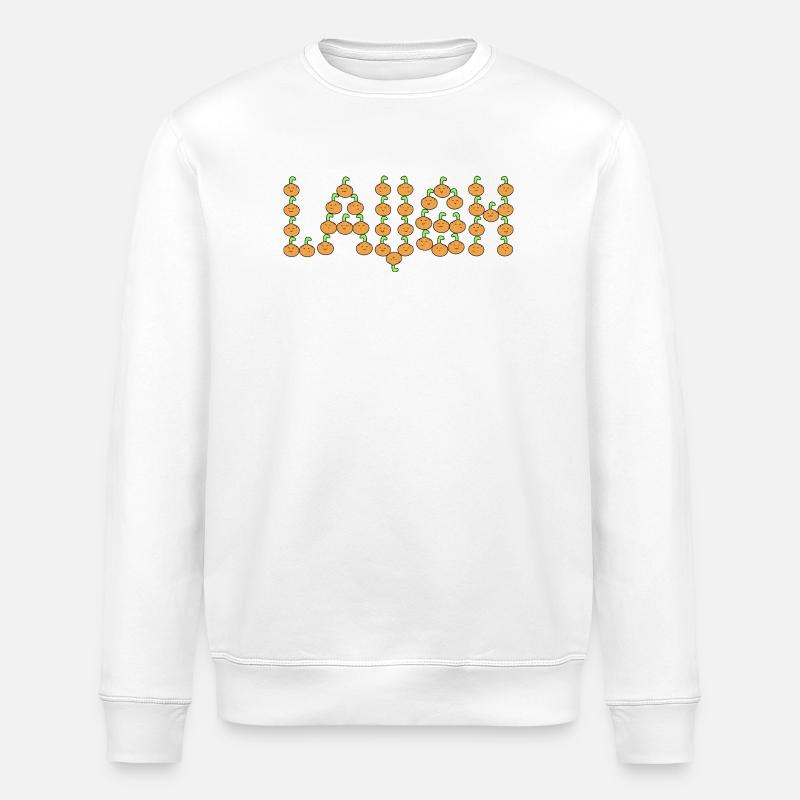 Les citrouilles rient - Sweat bio ROLLER Stanley/Stella Unisexe - blanc