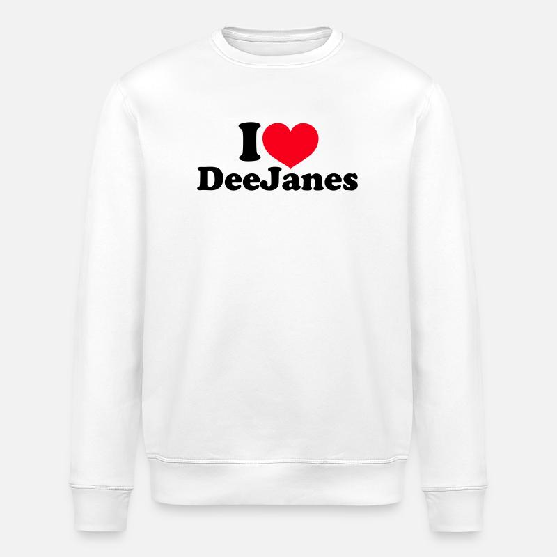 I Love DeeJanes - Stanley/Stella Unisex Bio-Sweatshirt ROLLER - Weiß