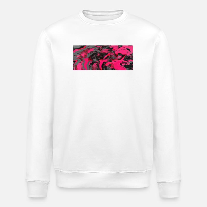 Tourbillon d’encre néon - Sweat bio ROLLER Stanley/Stella Unisexe - blanc