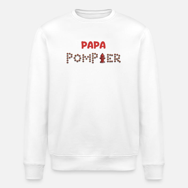 Papa_pompier - Sweat bio ROLLER Stanley/Stella Unisexe - blanc