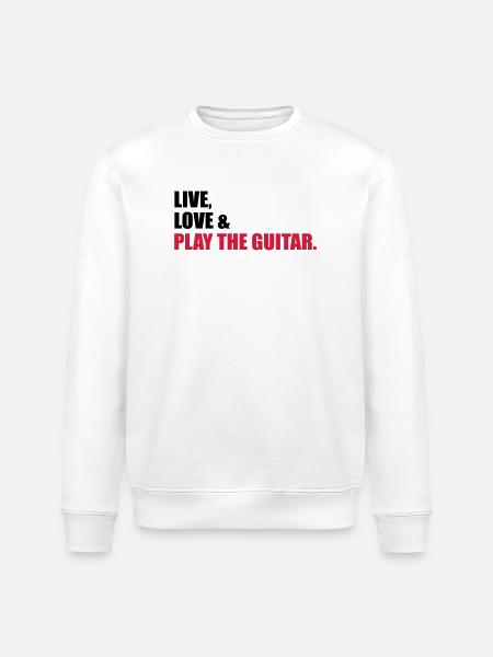 guitar - Stanley/Stella ROLLER Unisex Organic Sweatshirt - white