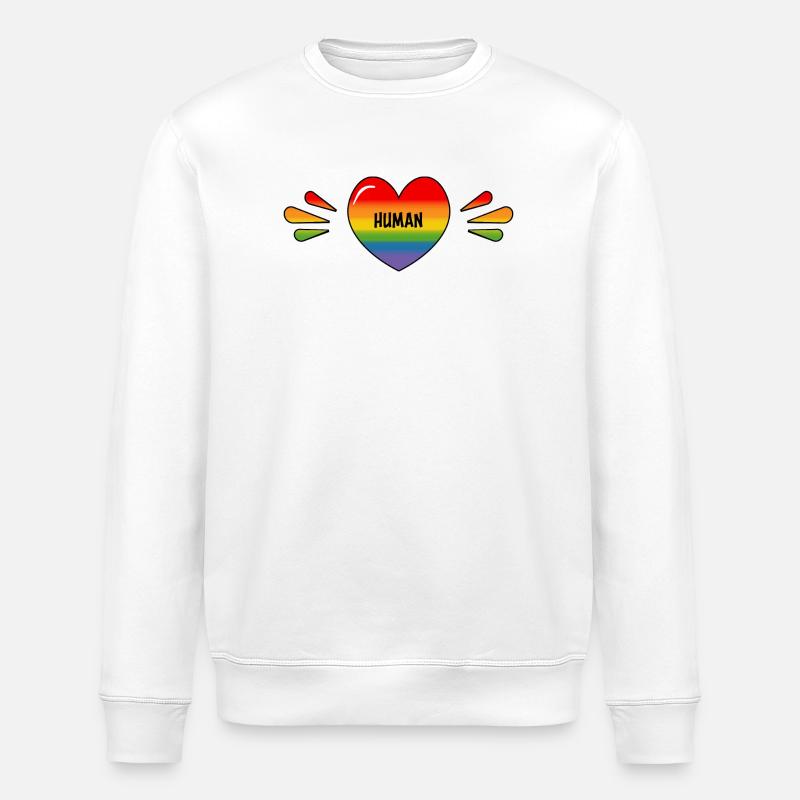 Regenbogen Schwuler Mensch - Stanley/Stella Unisex Bio-Sweatshirt ROLLER - Weiß
