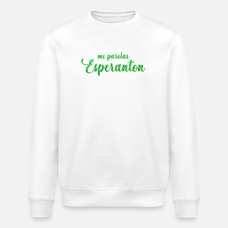 Die Parolas meines Esperanton - Stanley/Stella Unisex Bio-Sweatshirt ROLLER - Weiß