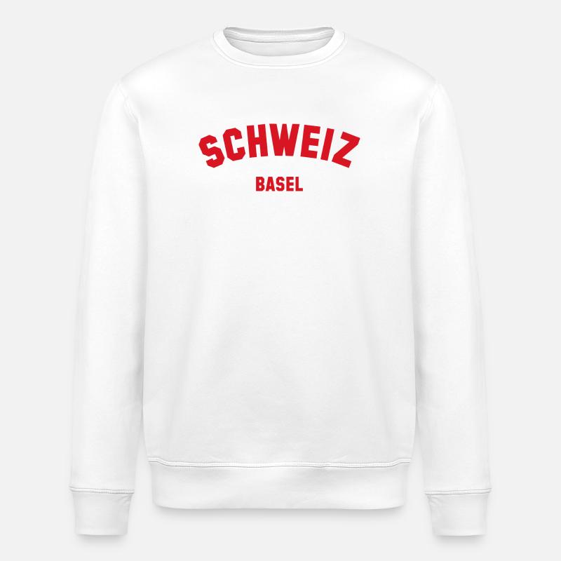 BASEL Switzerland Schweiz - Stanley/Stella Unisex Bio-Sweatshirt ROLLER - Weiß