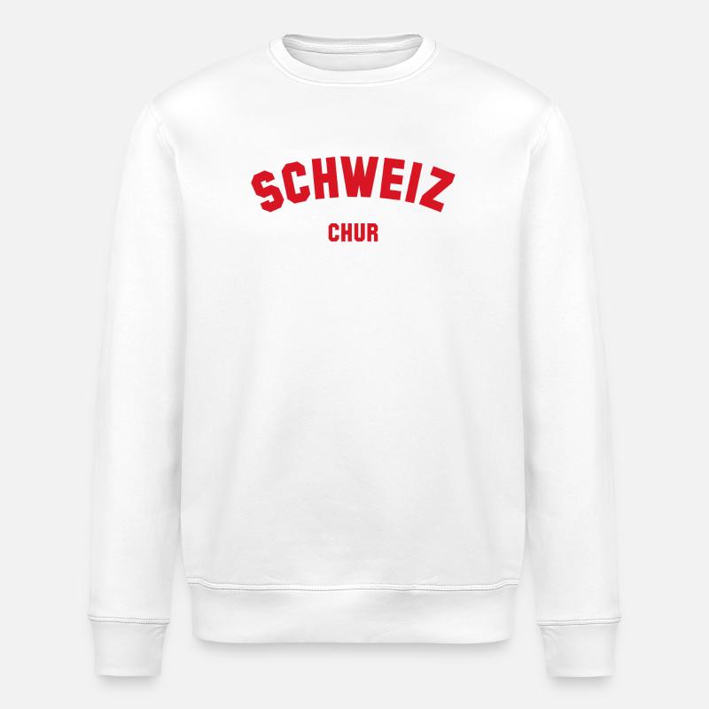 CHUR Switzerland Schweiz - Stanley/Stella Unisex Bio-Sweatshirt ROLLER - Weiß