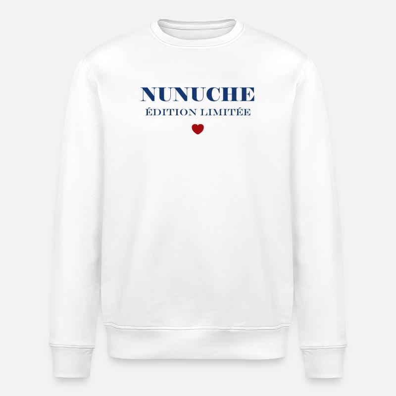 Nunuche Limited Edition Heart - Stanley/Stella ROLLER Unisex Organic Sweatshirt - white