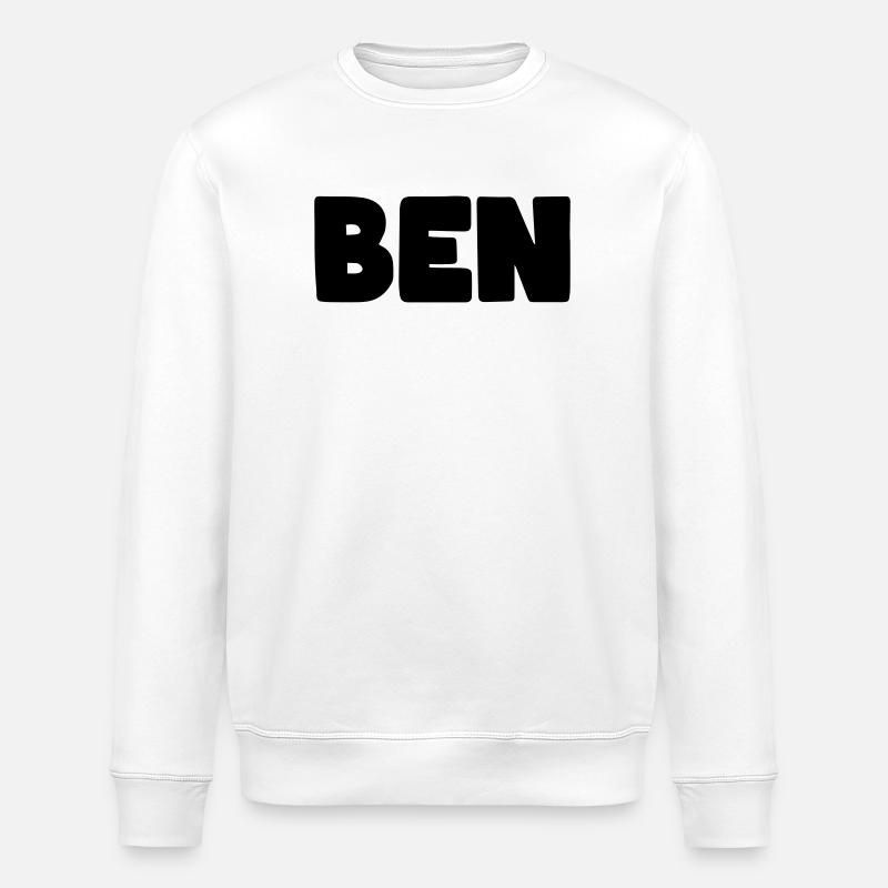 Nom Ben - Sweat bio ROLLER Stanley/Stella Unisexe - blanc