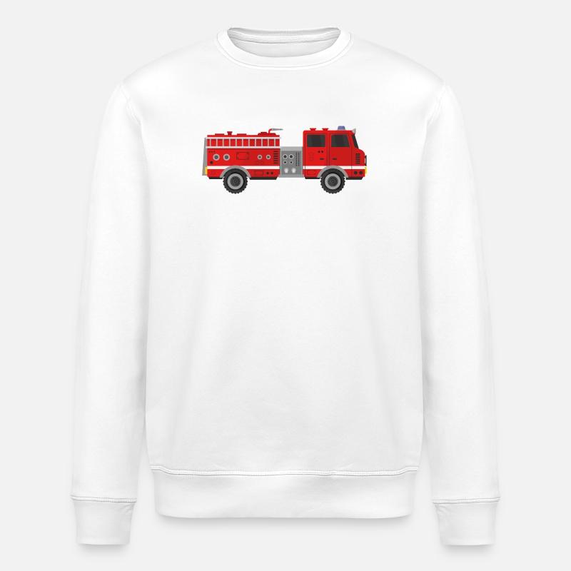 Feuerwehrauto - Stanley/Stella Unisex Bio-Sweatshirt ROLLER - Weiß