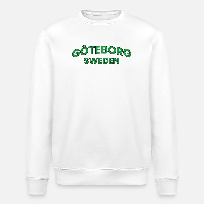 Göteborgs grüner Stadttext - Stanley/Stella Unisex Bio-Sweatshirt ROLLER - Weiß