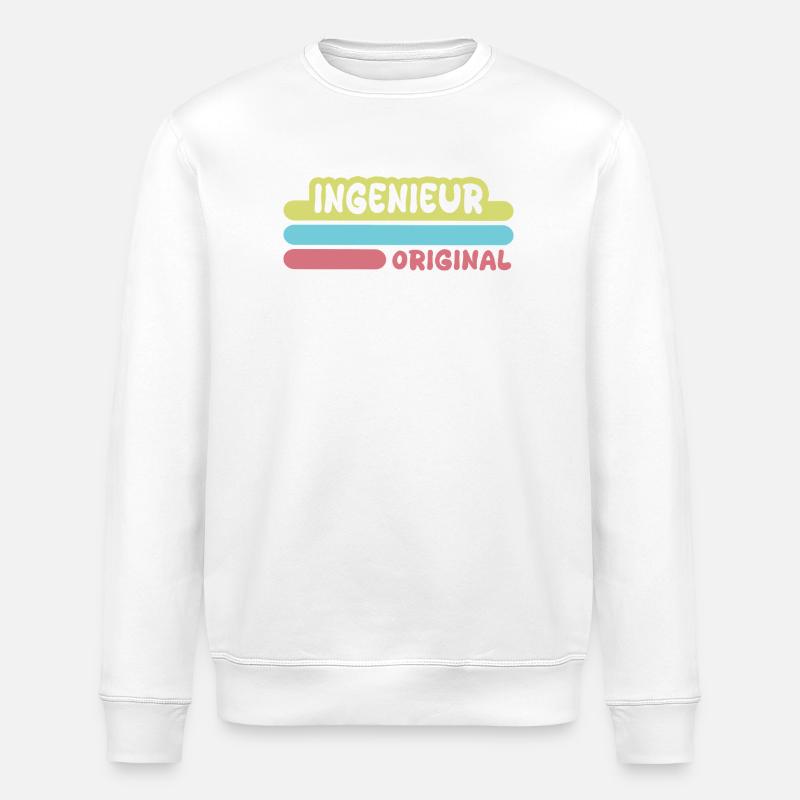 Ingénieur - Sweat bio ROLLER Stanley/Stella Unisexe - blanc