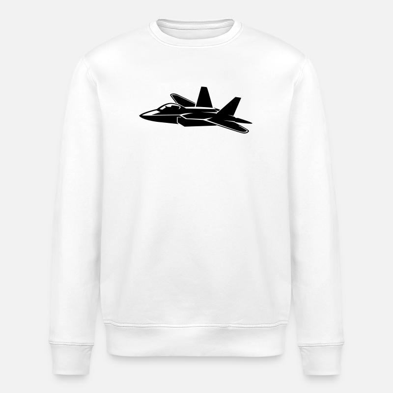aircraft - Stanley/Stella ROLLER Unisex Organic Sweatshirt - white
