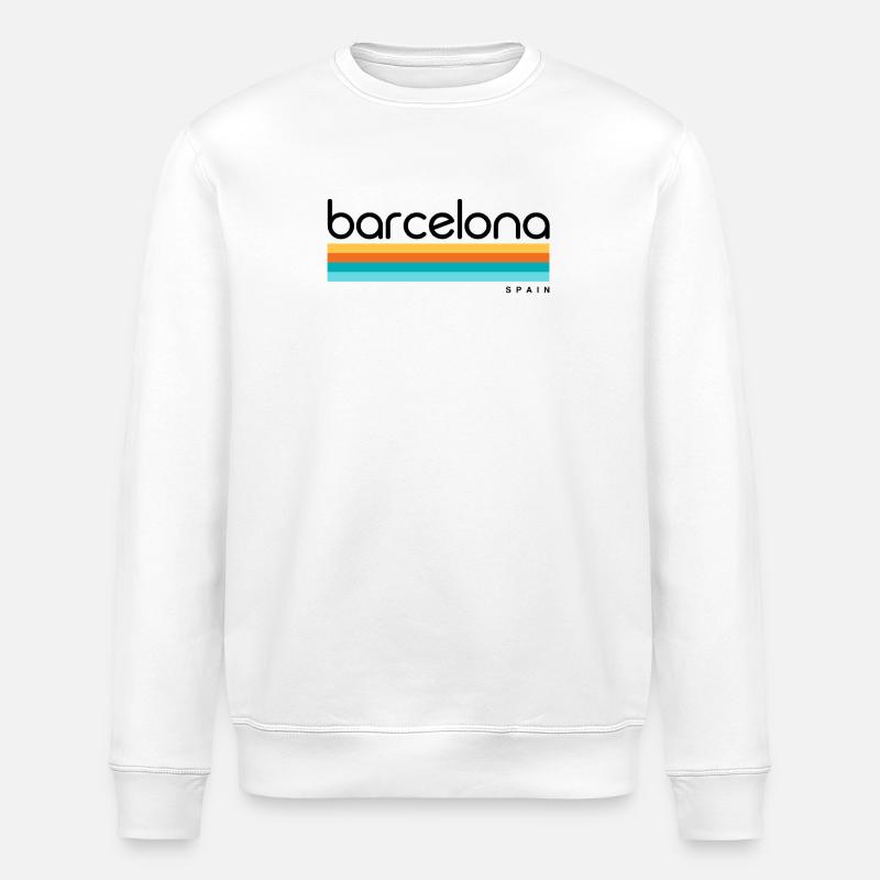 Barcelona - Spain - Spanien - Espana - Stanley/Stella Unisex Bio-Sweatshirt ROLLER - Weiß