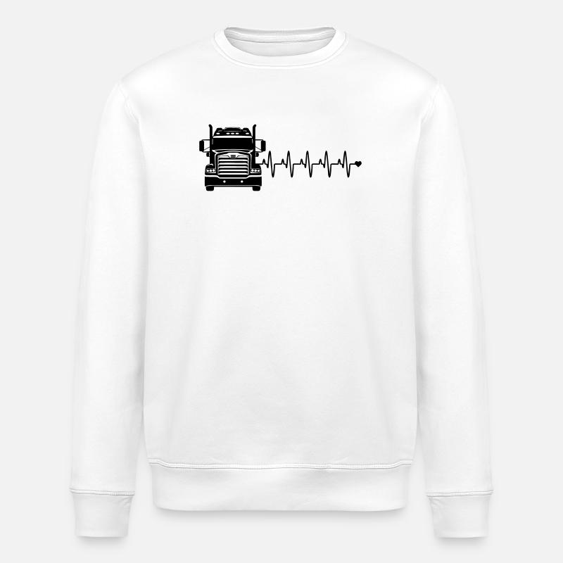 Cœur de Camion - Sweat bio ROLLER Stanley/Stella Unisexe - blanc