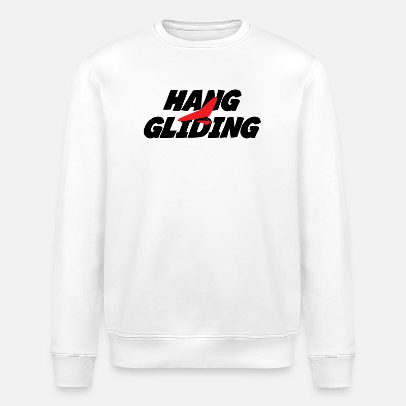 Graphisme Hang Gliding Rouge Intense - Sweat bio ROLLER Stanley/Stella Unisexe - blanc