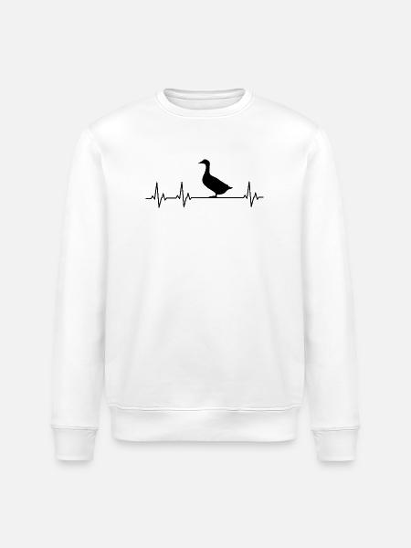 Duck - Ducks - Duck Breeder - Love - Stanley/Stella ROLLER Unisex Organic Sweatshirt - white