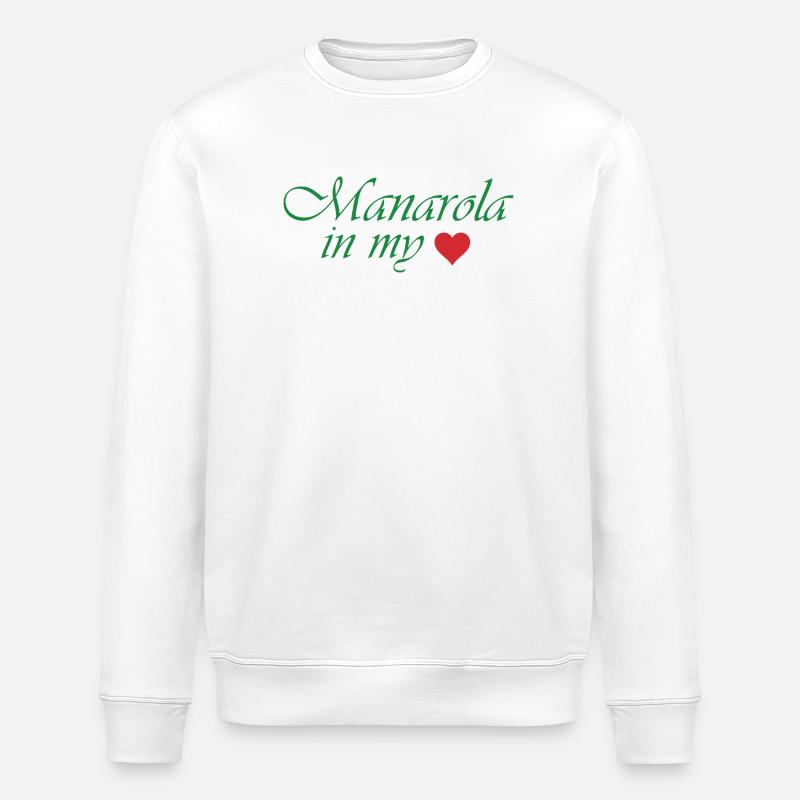Manarola in my Heart  - Stanley/Stella ROLLER Unisex Organic Sweatshirt - white