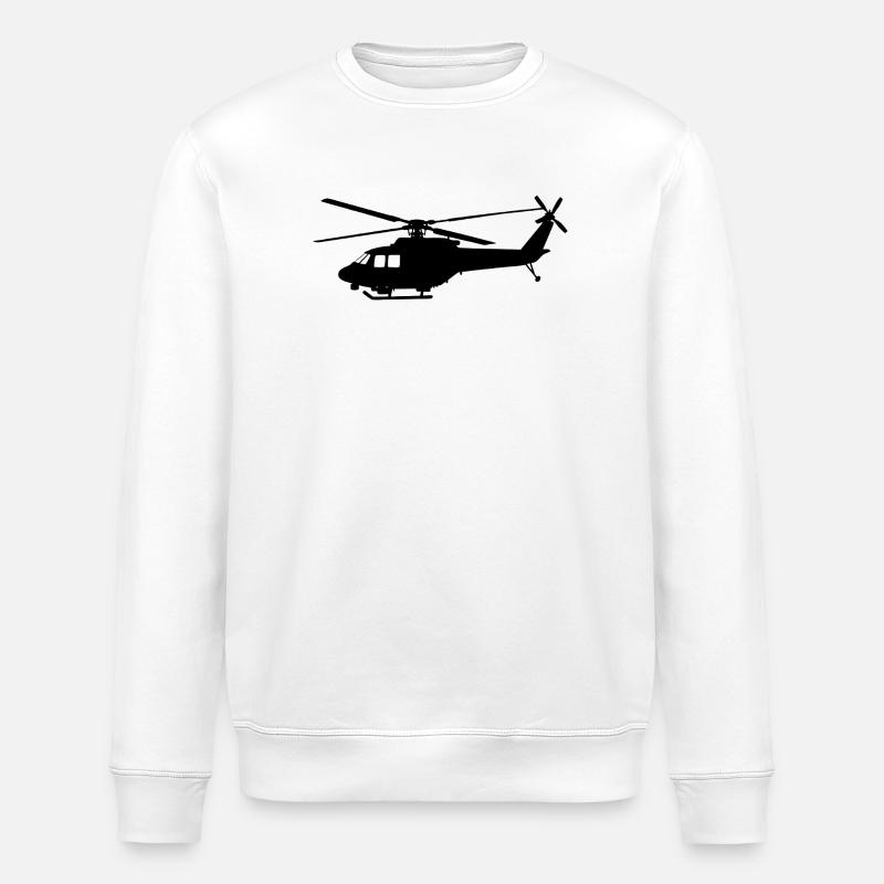 Hélicoptère - Sweat bio ROLLER Stanley/Stella Unisexe - blanc