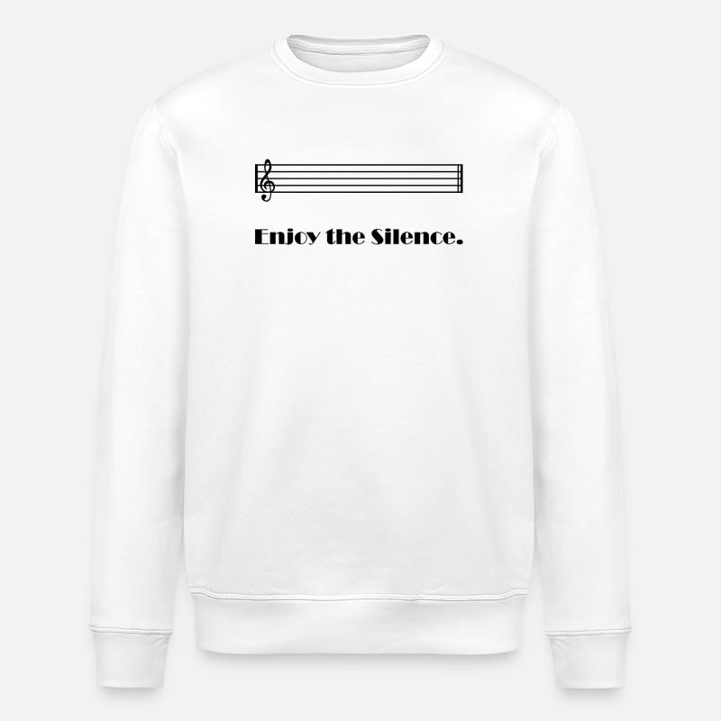 Genieße die Stille - Stanley/Stella Unisex Bio-Sweatshirt ROLLER - Weiß