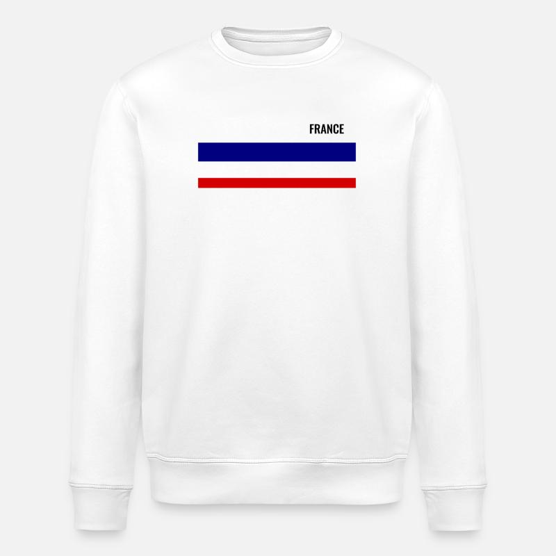 Moderne minimalistische Linien - Stanley/Stella Unisex Bio-Sweatshirt ROLLER - Weiß