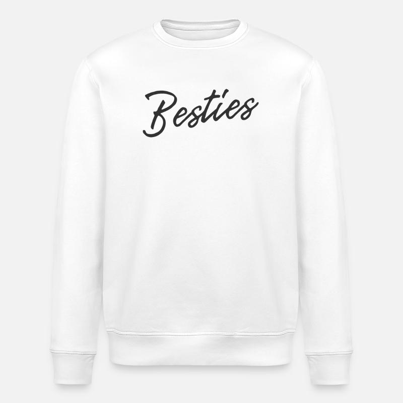 Besties forever - Stanley/Stella ROLLER Unisex Organic Sweatshirt - white