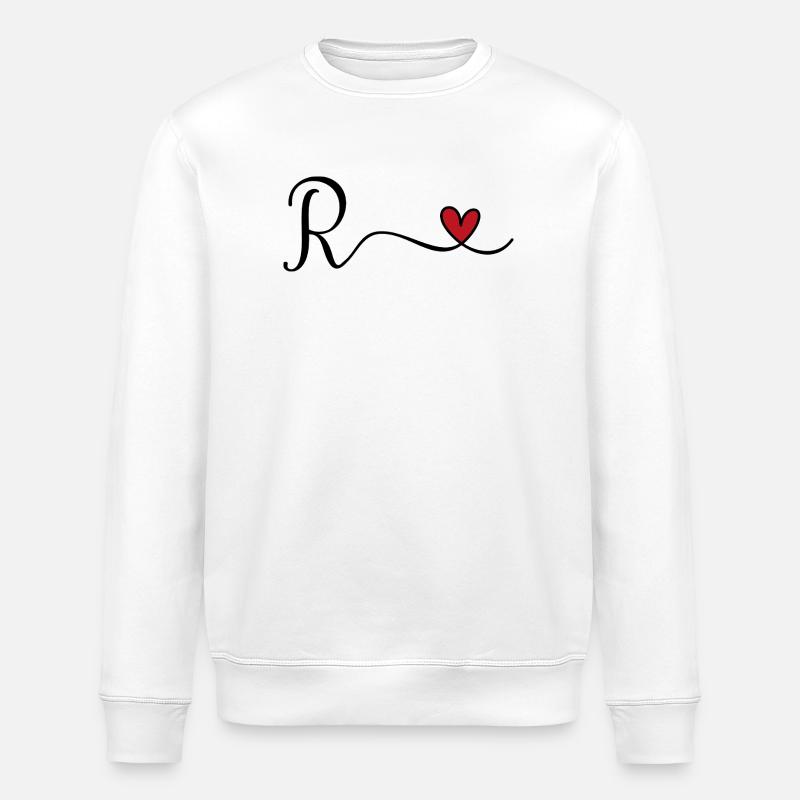 Monogramme de la lettre R - Sweat bio ROLLER Stanley/Stella Unisexe - blanc