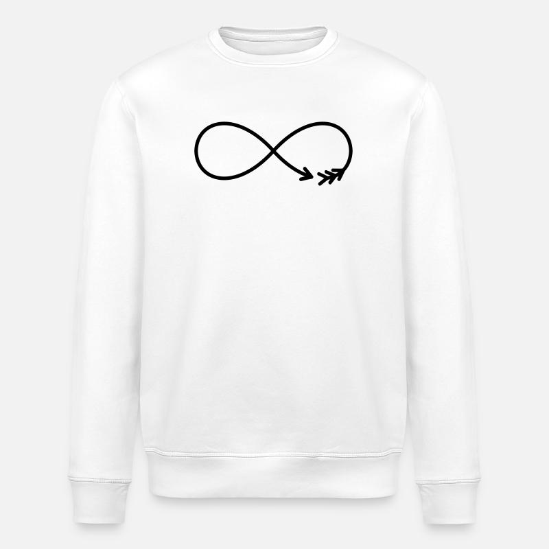 Unendlichkeitszeichen Pfeil Geschenk Liebe - Stanley/Stella Unisex Bio-Sweatshirt ROLLER - Weiß