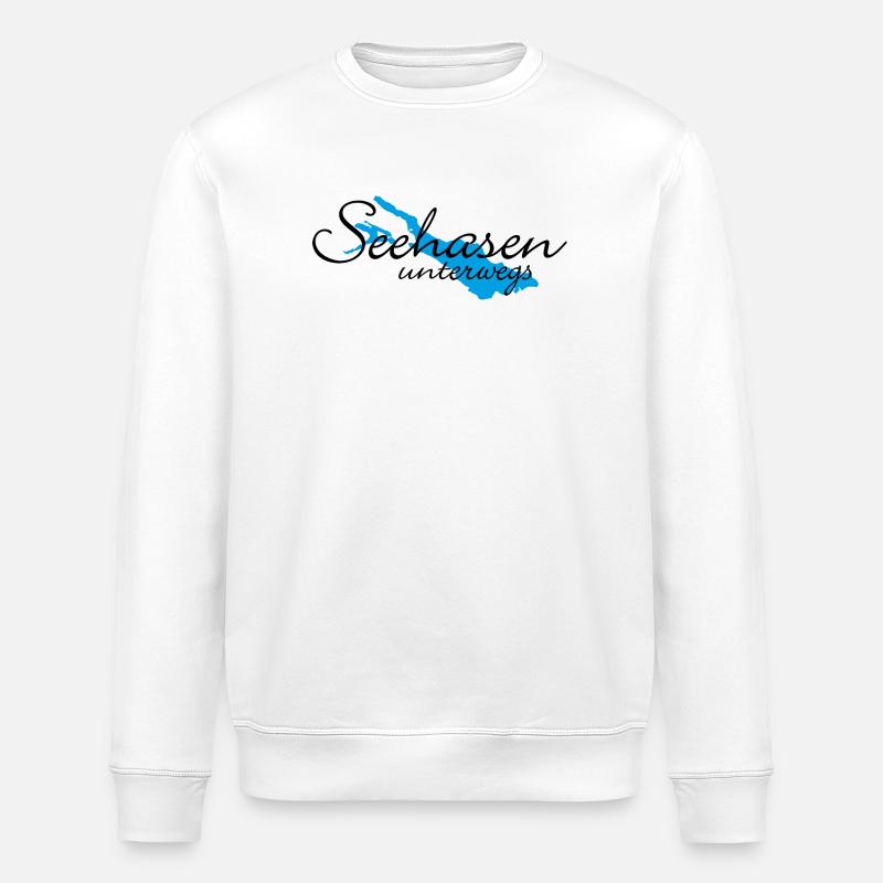 Seehasen vom Bodensee unterwegs - Stanley/Stella Unisex Bio-Sweatshirt ROLLER - Weiß