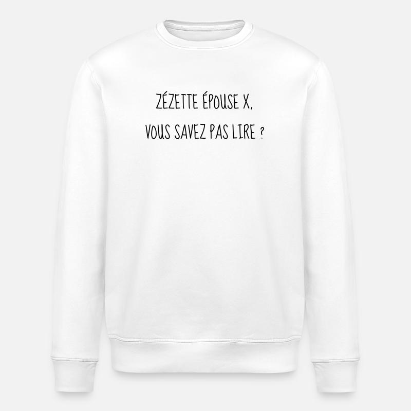 Cinéma / Citation / Série télé / Geek - Sweat bio ROLLER Stanley/Stella Unisexe - blanc