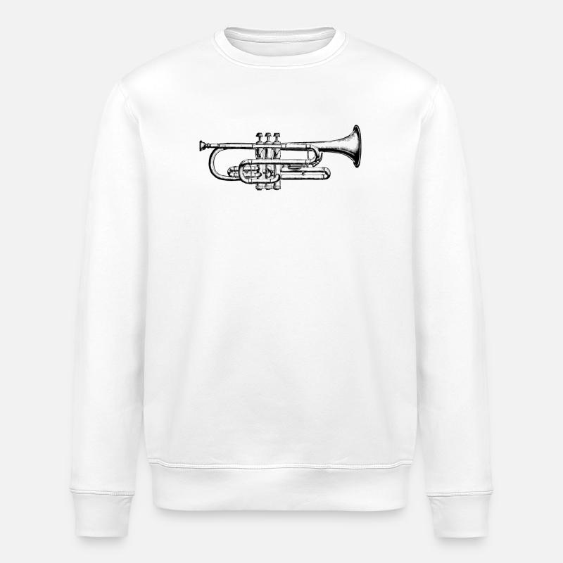 Trompete Trumpet - Stanley/Stella Unisex Bio-Sweatshirt ROLLER - Weiß