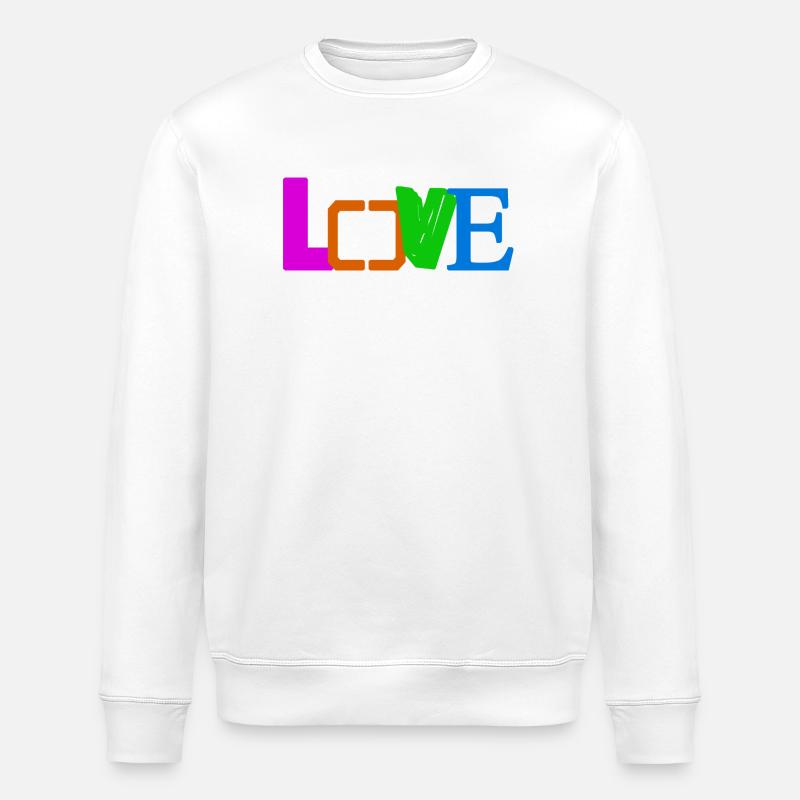 LIEBE - Stanley/Stella Unisex Bio-Sweatshirt ROLLER - Weiß