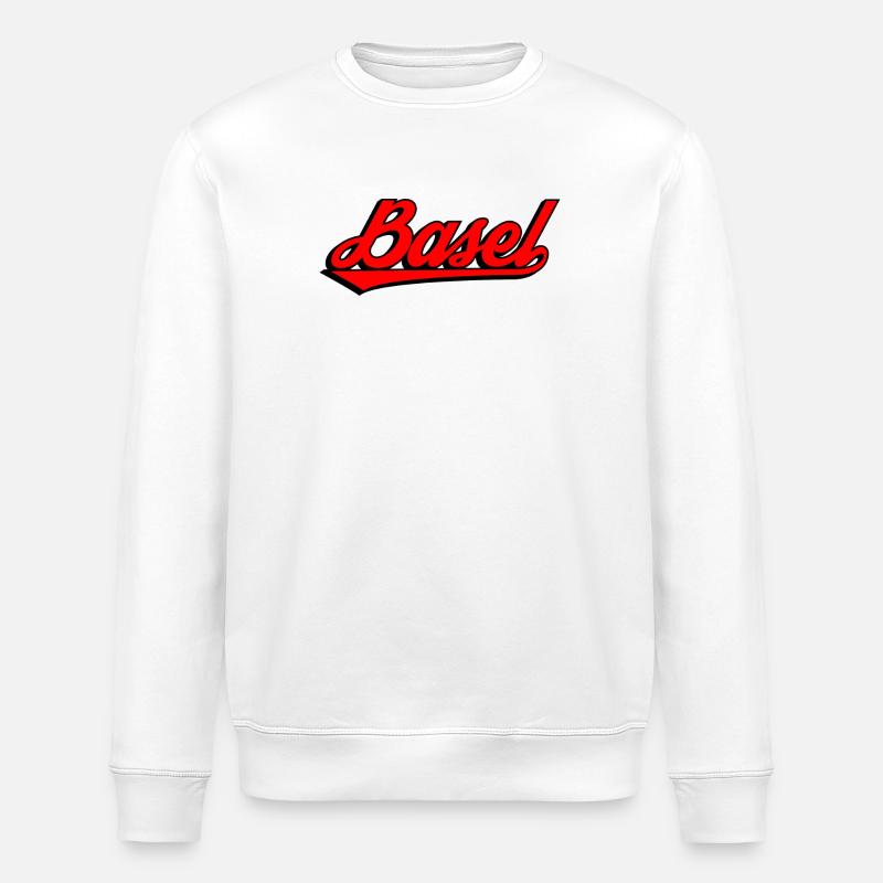 Basel Schriftzug Retro - Stanley/Stella Unisex Bio-Sweatshirt ROLLER - Weiß