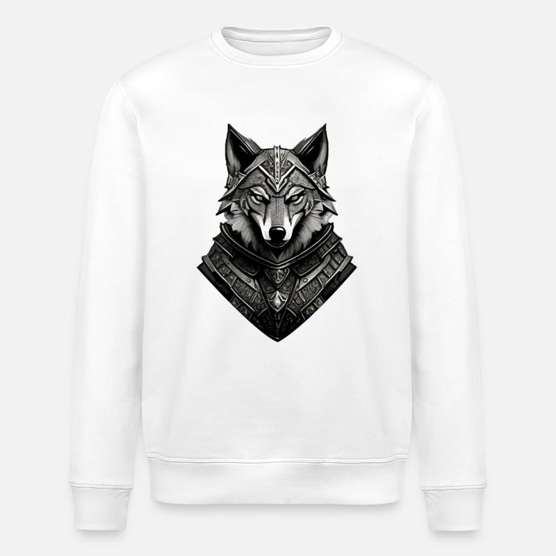 Wolf 5 By Pr3vise - Stanley/Stella ROLLER Unisex Organic Sweatshirt - white