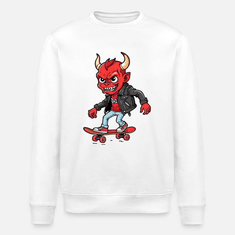 Roter Teufel - Stanley/Stella Unisex Bio-Sweatshirt ROLLER - Weiß