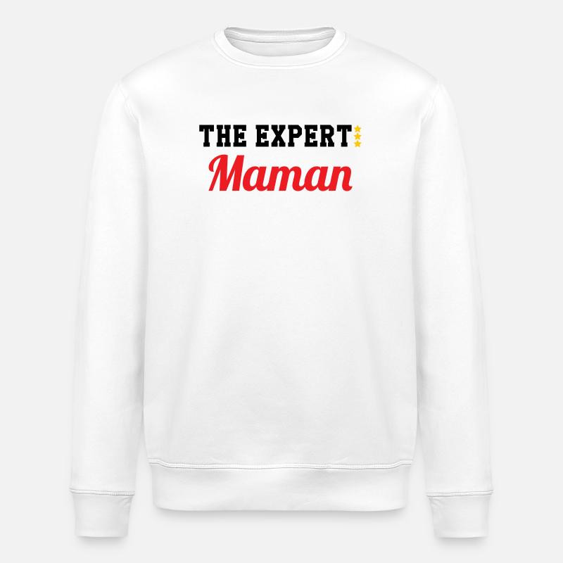 Maman l'experte - Sweat bio ROLLER Stanley/Stella Unisexe - blanc