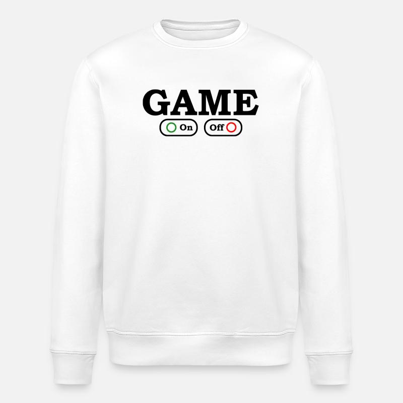 Game Mode: On/Off - Stanley/Stella ROLLER Unisex Organic Sweatshirt - white