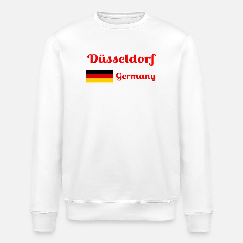Düsseldorf Germany- Stylish prints - Stanley/Stella ROLLER Unisex Organic Sweatshirt - white