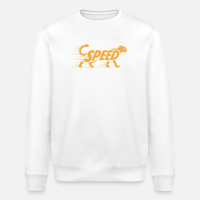 Cheetah Speed - Logo de chat cool - Sweat bio ROLLER Stanley/Stella Unisexe - blanc