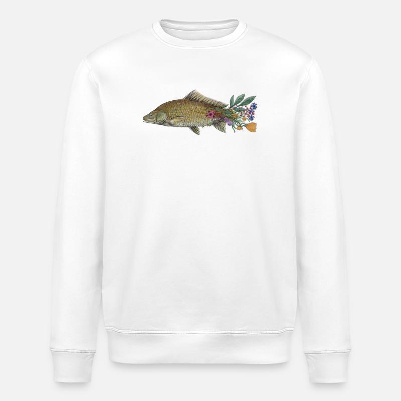 Der Karpfen - Stanley/Stella Unisex Bio-Sweatshirt ROLLER - Weiß