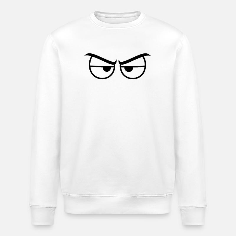 Expression des yeux en colère - Sweat bio ROLLER Stanley/Stella Unisexe - blanc