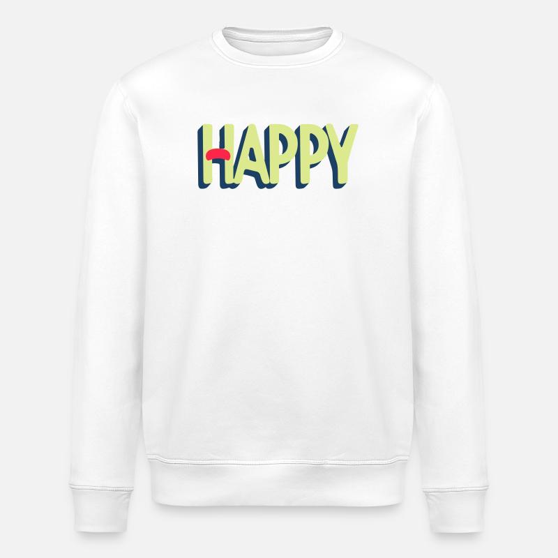 Happy Text Design - Sweat bio ROLLER Stanley/Stella Unisexe - blanc