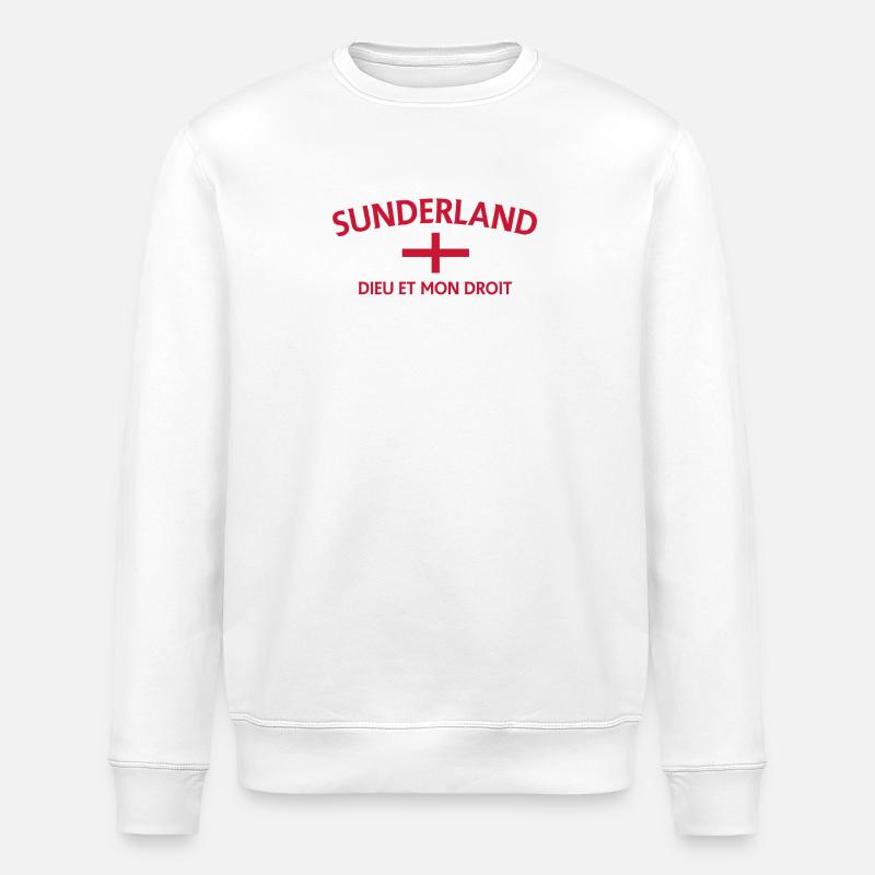 Drapeau de Sunderland Devise Écusson - Sweat bio ROLLER Stanley/Stella Unisexe - blanc