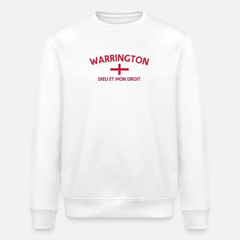 Erbe des Warrington Cross - Stanley/Stella Unisex Bio-Sweatshirt ROLLER - Weiß