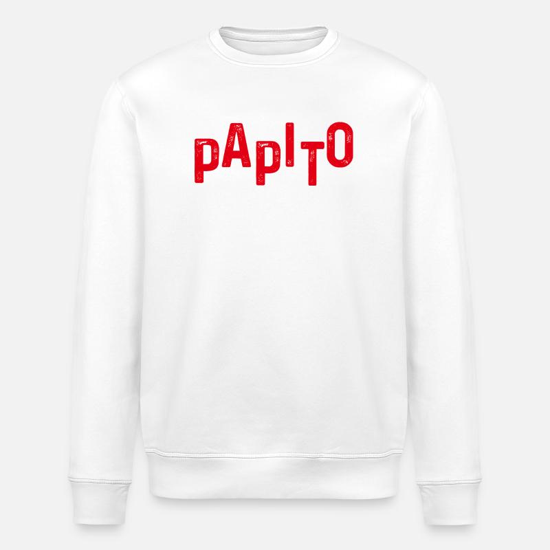 Papito Distressed Red Letters - Sweat bio ROLLER Stanley/Stella Unisexe - blanc