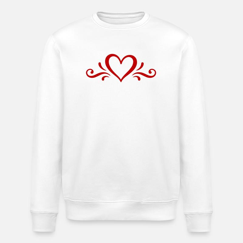 Icône de cœur - Sweat bio ROLLER Stanley/Stella Unisexe - blanc