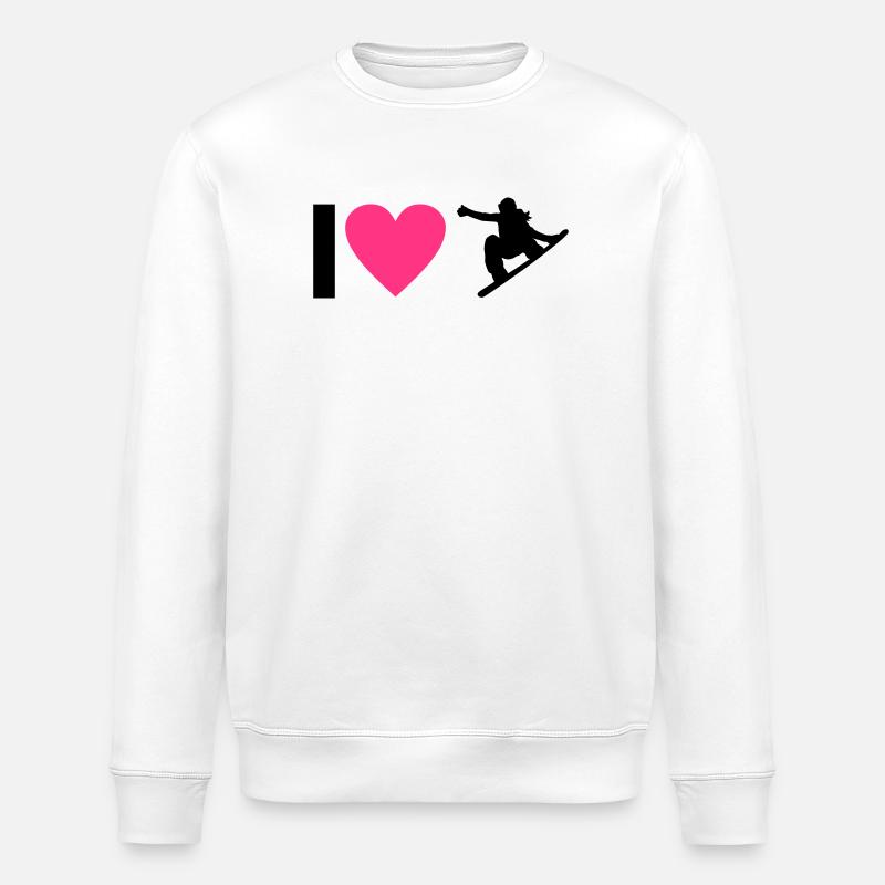 Snowboard - Sweat bio ROLLER Stanley/Stella Unisexe - blanc