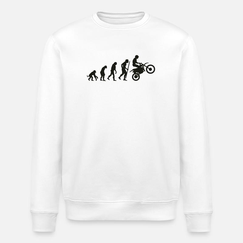 Evolution motorcycling - Stanley/Stella ROLLER Unisex Organic Sweatshirt - white