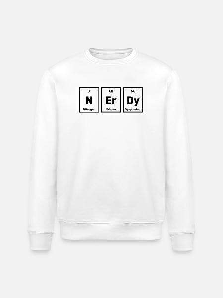 nerd geek nerdy - Stanley/Stella Unisex Bio-Sweatshirt ROLLER - Weiß
